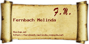 Fernbach Melinda névjegykártya