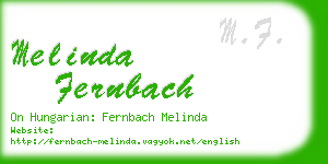 melinda fernbach business card